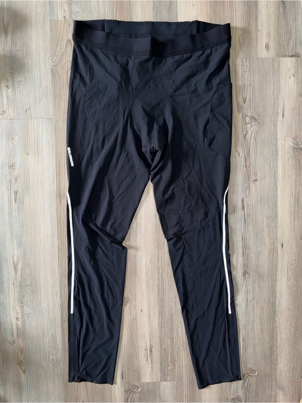 NWT Mens Salomon Sense Stow Tights Deep Black Size XL New